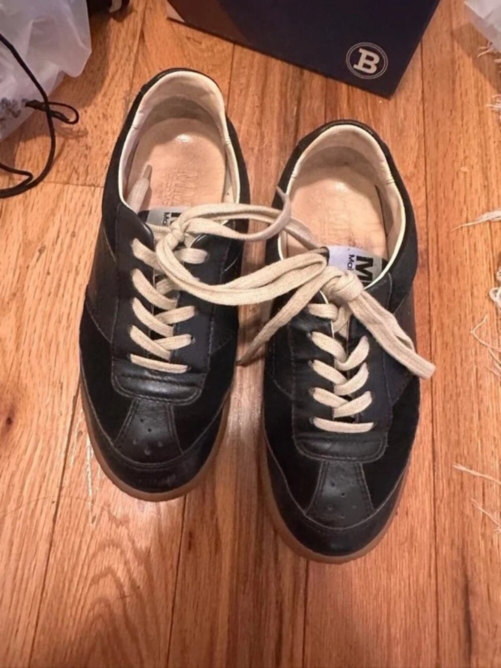 Maison Margiela Black Leather Sneakers